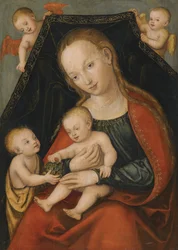 Madonna mit dem Jesuskind, Johannes dem Täufer und zwei Engeln